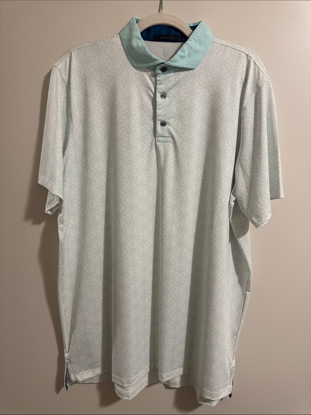 Greyson Mint Green Patterned Polo